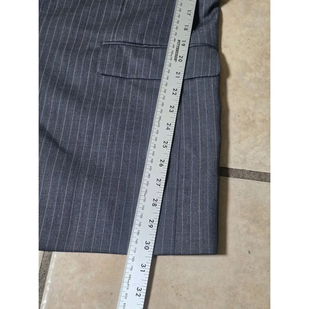 Ralph Lauren Suit Mens 42L Charcoal Gray 2B Wool 2 Piece PLEATED Pants 36 x 33 - Picture 6 of 16